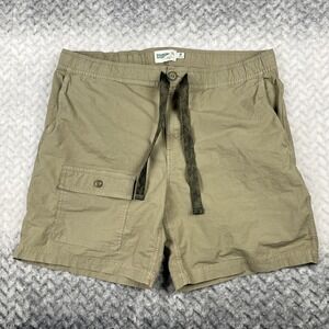 Wellen Shorts Mens XL Green Camo Drawstring Hiking Stretch Waist Cargo Huckberry